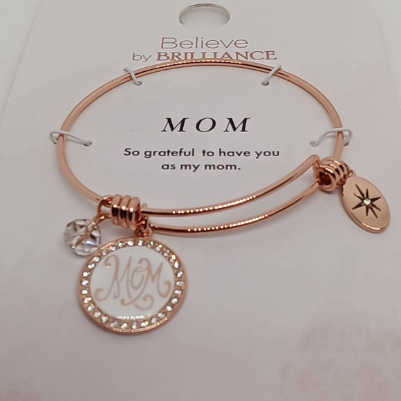 NWT Believe by Brilliance Mom Bangle with Charms - Picture 4 of 5